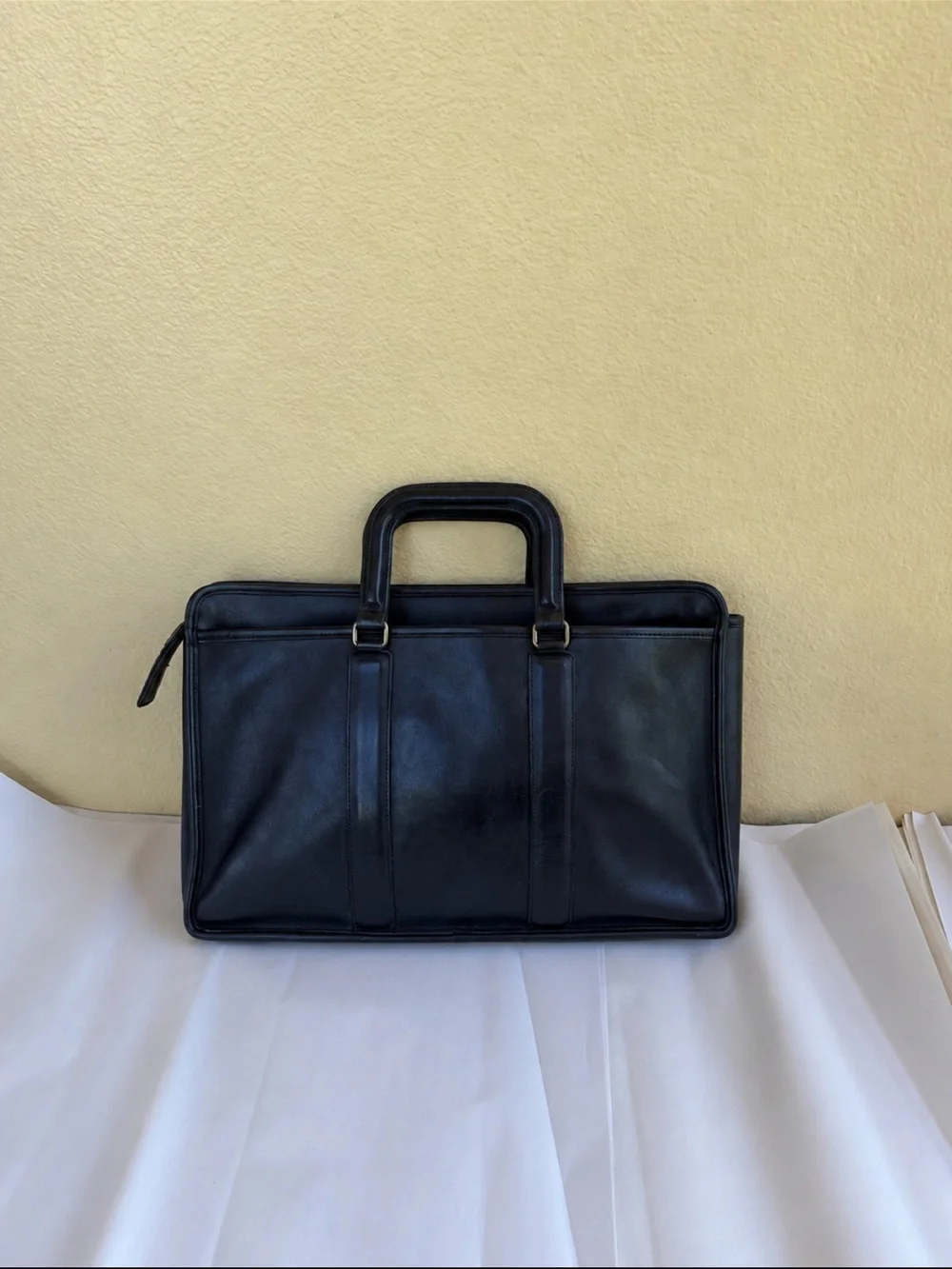 Vintage Coach 5300 Black Leather Briefcase Made in USA 1994 EUC!